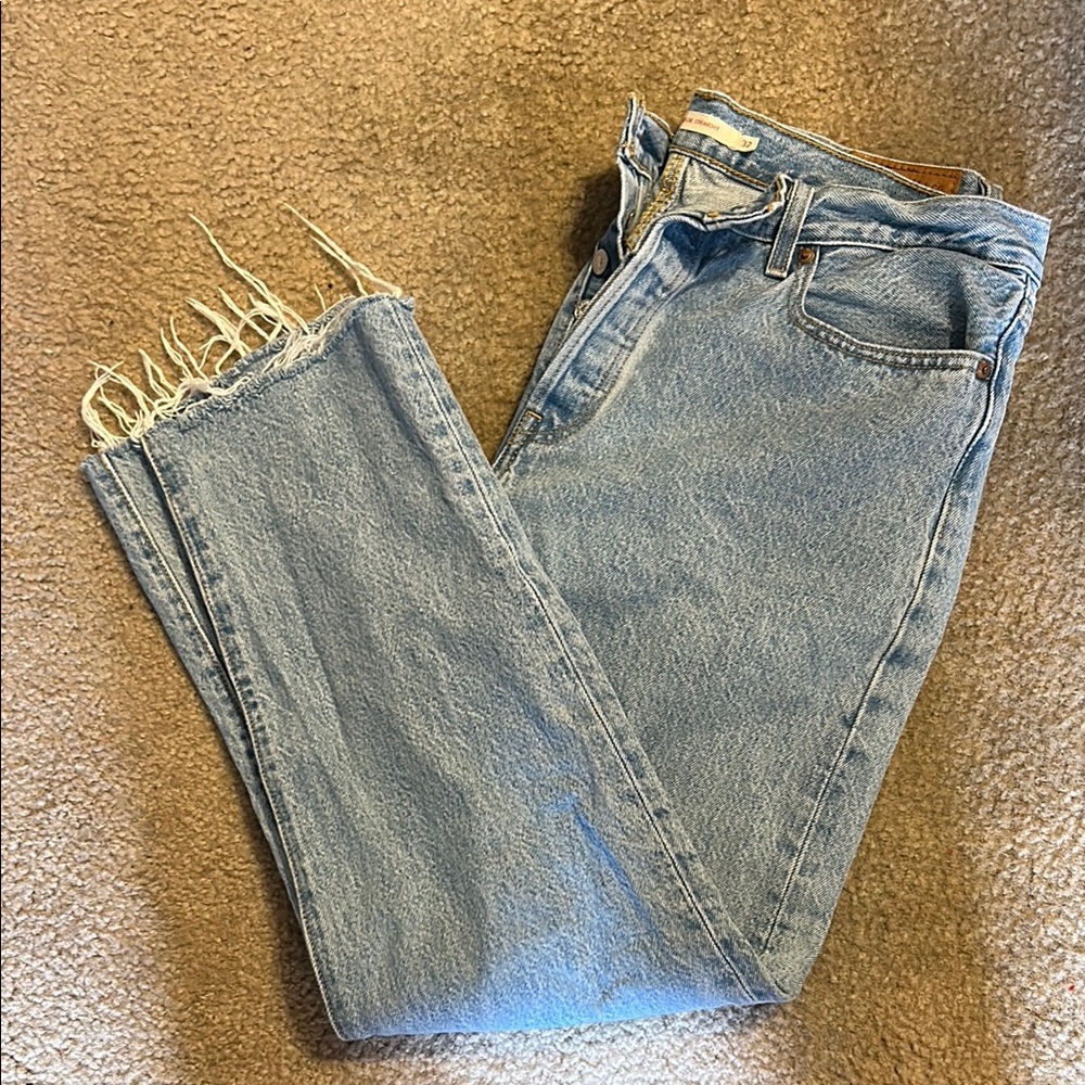 Women's Levi’s Light Wash Wedgie Straight Button Fly Jeans